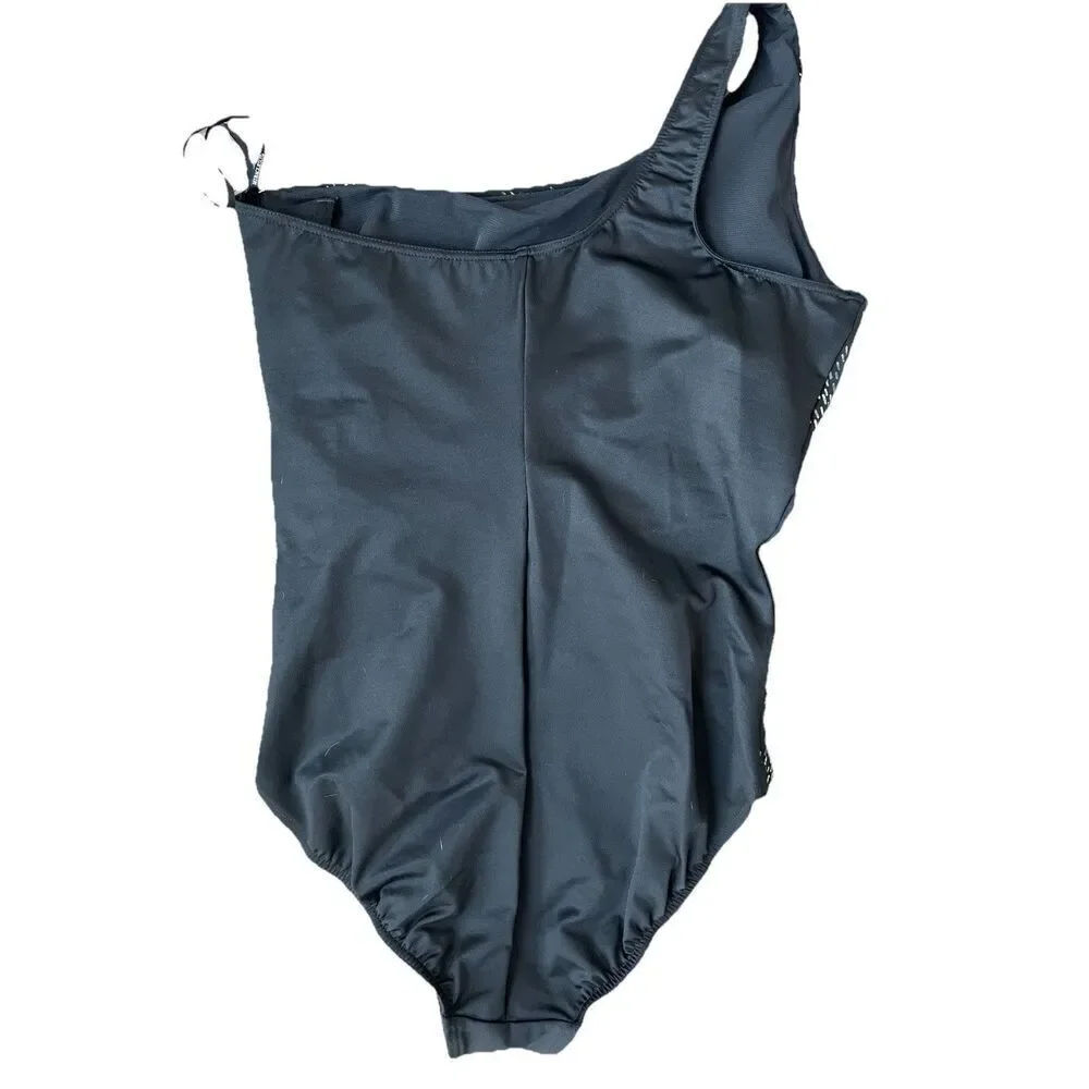 New $188 MIRACLESUIT Women's Iridium Minx One-Piece Slimming Swimsuit Size 16